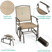 Load image into Gallery viewer, Steel Frame Garden Swing Single Glider Chair Rocking Seating