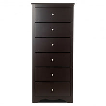 Load image into Gallery viewer, 6 Drawers Chest Dresser Clothes Storage Bedroom Furniture Cabinet-Brown