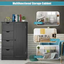 Load image into Gallery viewer, Standing Indoor Wooden Cabinet with 4 Drawers-Black