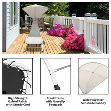 Load image into Gallery viewer, Patio Hanging Swing Hammock Chaise Lounger Chair with Canopy-Beige
