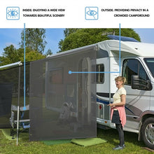 Load image into Gallery viewer, 9' x 7' RV Awning Side Mesh Screen Sunshade with Complete Kits