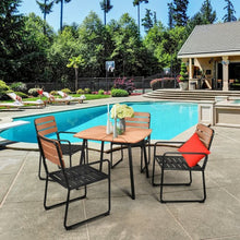 Load image into Gallery viewer, 5PCS Outdoor Patio Dining Table Set Aluminium Frame