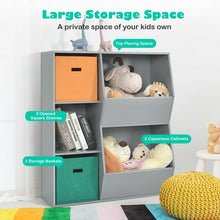 Load image into Gallery viewer, Kids Toy Storage Cabinet Shelf Organizer -Gray