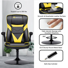 Load image into Gallery viewer, Rocking Gaming Chair Height Adjustable Swivel Racing Style Rocker -Yellow