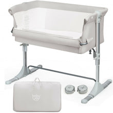 Load image into Gallery viewer, Travel Portable Baby Bed Side Sleeper Bassinet Crib with Carrying Bag-Beige