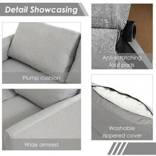 Load image into Gallery viewer, Convertible L-Shaped Sectional Sofa Couch with Reversible Chaise-Light Gray