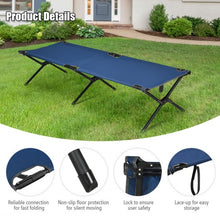 Load image into Gallery viewer, Adults Kids Folding Camping Cot-Blue