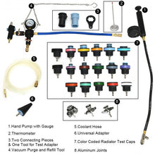 Load image into Gallery viewer, 28 pcs Pressure Tester Vacuum-Type Cooling System Refill Kit-Red