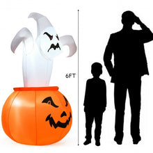 Load image into Gallery viewer, 6 FT Halloween Blow-Up Inflatable Ghost in Pumpkin