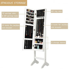 Load image into Gallery viewer, Attractive Rectangle Mirrored Jewelry Cabinet-White