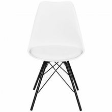 Load image into Gallery viewer, Set of 2 Mid Century Modern Side Chairs with PU Seat-White