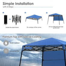 Load image into Gallery viewer, 7 x 7 FT Sland Adjustable Portable Canopy Tent w/ Backpack-Blue
