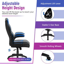 Load image into Gallery viewer, Height Adjustable Swivel High Back Gaming Chair Computer Office Chair-Blue