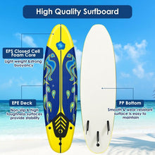 Load image into Gallery viewer, 6' Surf Foamie Boards Surfing Beach Surfboard-Yellow