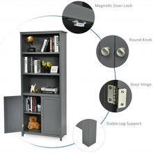 Load image into Gallery viewer, Bookcase Shelving Storage Wooden Cabinet Unit Standing Display Bookcase w/Doors