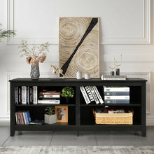 Load image into Gallery viewer, 4-Cubby TV Stand Media Console for TV's up to 65" with 3-Position Height Adjustable Shelf