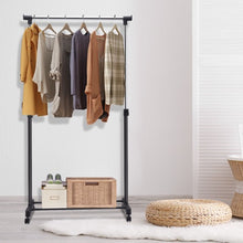 Load image into Gallery viewer, Adjustable Rolling Garment Rack Clothes Hanger