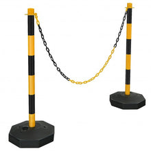 Load image into Gallery viewer, 2 Pack 34'' Traffic Delineator Poles with Fillable Base-Yellow