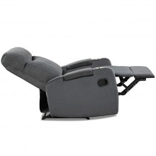 Load image into Gallery viewer, Recliner Chair Single Sofa Lounger with Arm Storage and Cup Holder for Living Room-Gray