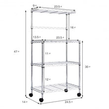 Load image into Gallery viewer, 3-Tier Kitchen Microwave Baker Stand Storage Cart Rack
