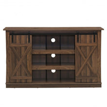 Load image into Gallery viewer, Sliding Barn TV Stand Console Table-Brown