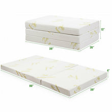 Load image into Gallery viewer, 4� Folding Foam Mattress Tri-fold Sofa Bed Mat-Twin Size