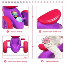 Load image into Gallery viewer, Toddler Tricycle Balance Bike Scooter Kids Riding Toys w/ Sound & Storage-Pink