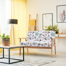 Load image into Gallery viewer, Modern Fabric Loveseat Sofa Couch Upholstered 2-Seat Armchair-Blue