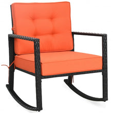Load image into Gallery viewer, Patio Rattan Rocker Outdoor Glider Rocking Chair Cushion Lawn