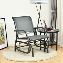 Load image into Gallery viewer, Outdoor Single Swing Glider Rocking Chair with Armrest-Gray