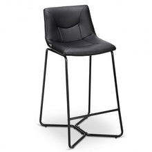 Load image into Gallery viewer, Set of 2 PU Leather Bar Stools Pub Chairs with Metal Legs