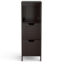 Load image into Gallery viewer, Bathroom Wooden Floor Cabinet Multifunction Storage Rack Stand Organizer-Coffee