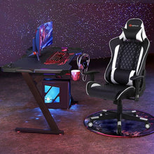 Load image into Gallery viewer, Massage Gaming Chair with Lumbar Support and Headrest-White