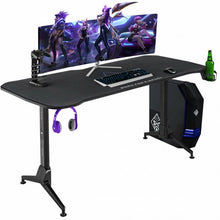 Load image into Gallery viewer, Gaming Desk 62.5" T-Shape Height Adjustable with Cup Holder