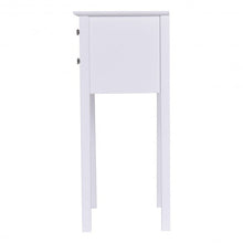 Load image into Gallery viewer, Side Table End Accent Table w/ 2 Drawers-White