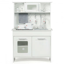 Load image into Gallery viewer, Kids Pretend Kitchen Playset Gift with Utensils White