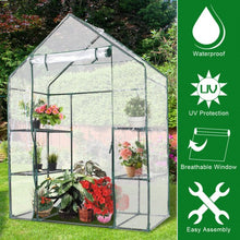 Load image into Gallery viewer, Portable Outdoor 4 Shelves Greenhouse