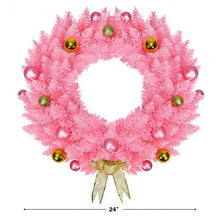 Load image into Gallery viewer, 24" Artificial PVC Christmas Wreath with Ornament Balls