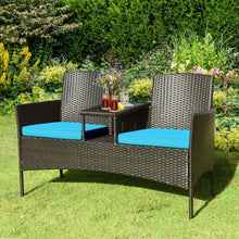 Load image into Gallery viewer, Patio Rattan Conversation Set -Green