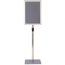 Load image into Gallery viewer, 11" x 17" Adjustable Aluminum Pedestal Poster Graphics Stand Holder-Silver