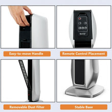 Load image into Gallery viewer, 1500W Portable Oscillating Space Heater with Remote Control-Silver