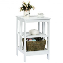 Load image into Gallery viewer, 3-tier Side Table Nightstand with Stable Structure-White