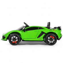 Load image into Gallery viewer, 12 V Licensed Lamborghini SVJ RC Kids Ride On Car with Trunk and Music-Green