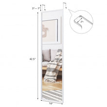 Load image into Gallery viewer, Full Length Metal Door Mirror with Adjustable Hook-White