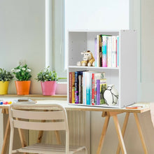 Load image into Gallery viewer, 2 Tier Open Night Stand End Table Sofa Side Storage Furniture-White