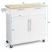 Load image into Gallery viewer, Heavy Duty Rolling Kitchen Cart-White