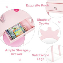 Load image into Gallery viewer, Kids Vanity Makeup Table & Chair Set Make Up Stool