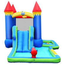Load image into Gallery viewer, Inflatable Bounce House Kids Water Slide with Climbing Wall