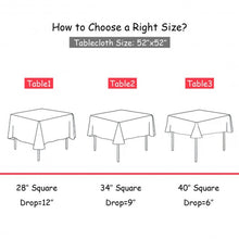 Load image into Gallery viewer, 10 Pcs 52" x 52" Square Polyester Plaid Dinner Tablecloth-Red