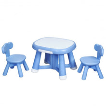 Load image into Gallery viewer, Kids Table and 2 Chair Set with Storage Bins-Blue